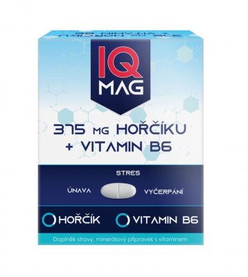 IQ Mag Hořčík 375 mg + vitamin B6 60 tablet