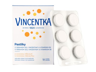 Vincentka Osvěžující ovocné pastilky 18 ks