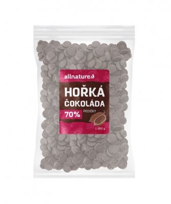 Allnature Hořká čokoláda 70% pecičky 1000 g