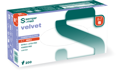 Sempermed Nitril Velvet Jednorázové rukavice vel. S 200 ks