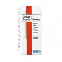 Generica Calcium + Vitamin C 1000 mg 10 šumivých tablet
