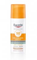 Eucerin Oil Control Ochranný krémový gel na opalování na obličej SPF 50+ středně tmavý 50 ml