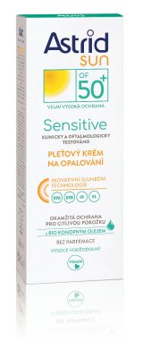 Astrid SUN SENSITIVE Pleťový krém na opalování OF 50+ 50 ml Astrid SUN SENSITIVE Pleťový krém na opalování OF 50+ 50 ml