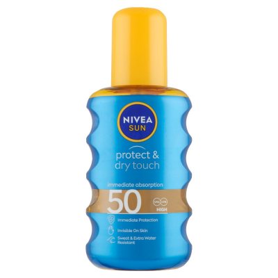 Nivea SUN Protect&Dry OF50 neviditelný sprej na opalování 200 ml