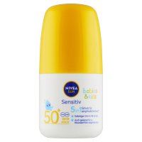 Nivea SUN Sensitive OF50+ dětské opalovací mléko roll-on 50 ml