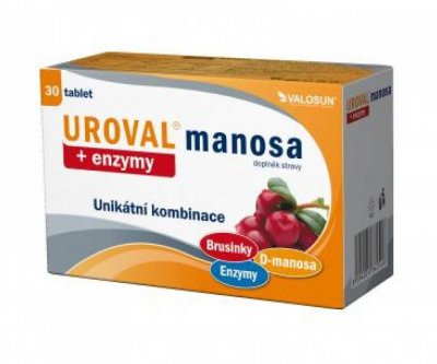 Uroval MANOSA + enzymy 30 tablet