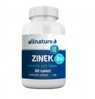 Allnature Zinek 15 mg 30 tablet