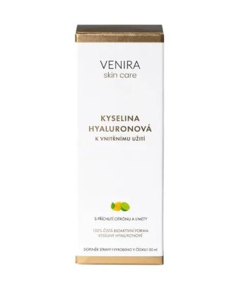 Venira Kyselina hyaluronová k vnitřnímu užití, citron-limetka 50 ml