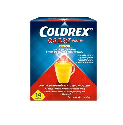 Coldrex Maxgrip citron 1000MG/10MG/40MG rozpustné sáčky 14