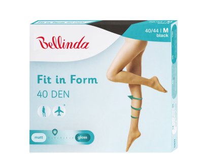 Bellinda Fit in Form 40 DEN vel.M punčochové kalhoty černé