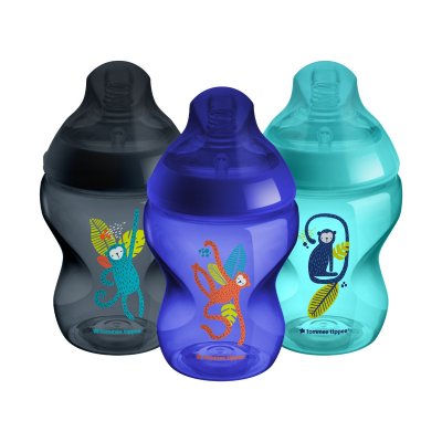 Tommee Tippee Kojenecká láhev C2N Jungle Blue 0m+ 260 ml 3 ks