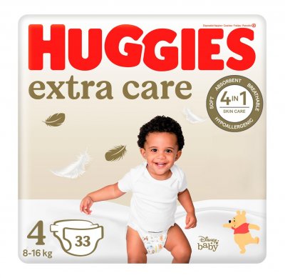 Huggies Extra Care 4, 33 ks