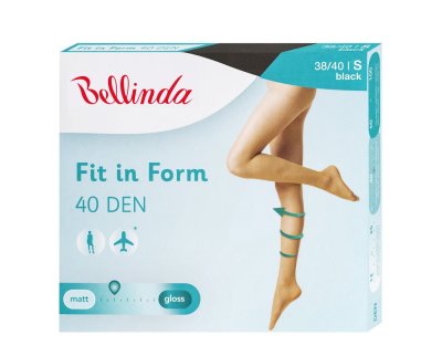 Bellinda Fit in Form 40 DEN vel.S punčochové kalhoty černé