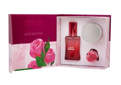 Biofresh Dárkový set denní krém + mýdlo + parfém Rose Oil Of Bulgaria