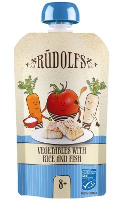 Rudolfs BIO kapsička Zelenina rýžeryba 110 g