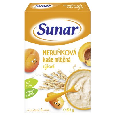 Sunárek Meruňková kašička mléčná 225 g