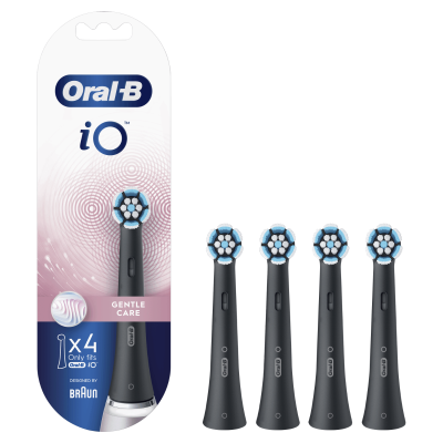 Oral-B iO Gentle Care černé kartáčkové hlavy 4 ks