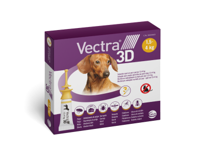 Vectra 3D spot-on pro psy XS (1,5–4 kg) 3 pipety