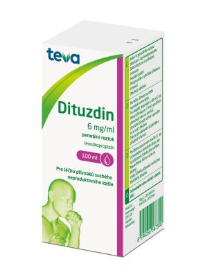 Teva Dituzdin s účinnou látkou levodropropizin 100 ml