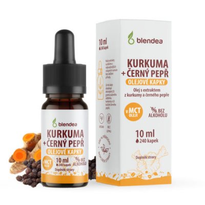 Blendea Kurkuma+černý pepř olejové kapky 10 ml