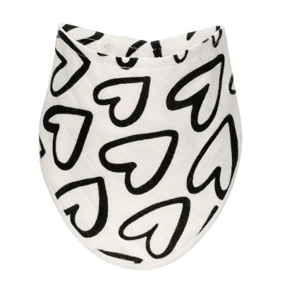 T-Tomi Bio bambusový slintáček Black hearts