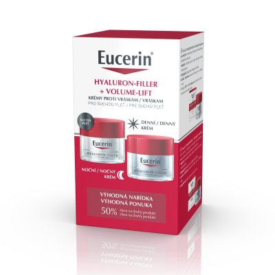 Eucerin Hyaluron-Filler + Volume-Lift duopack denní krém pro suchou pleť + noční krém