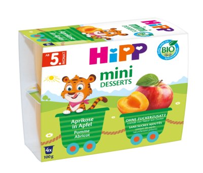 HiPP BIO Jablka s meruňkami 4 x 100 g