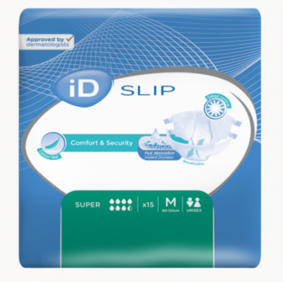 iD Slip Medium Super plenkové kalhotky s lepítky 15 ks