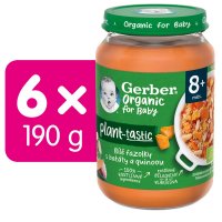 GERBER Organic 100% rostlinný bílé fazolky se sladkým bramborem a quinoou 6× 190 g