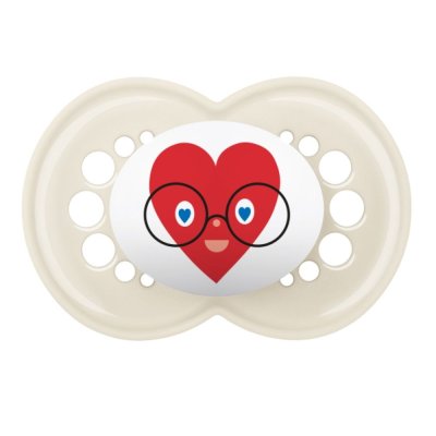 Mam Original 6m+ dudlík 1 ks červený/srdce