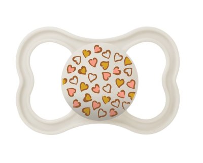 Mam Air 6m+ dudlík 1 ks béžový/srdce
