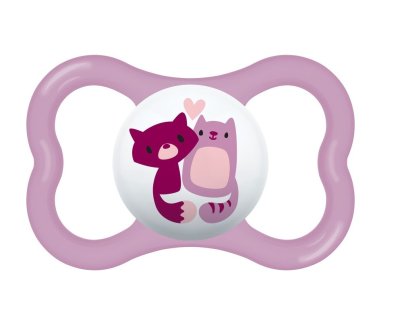 Mam Air 16m+ dudlík 1 ks fialový/kočky