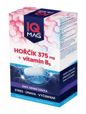 IQ Mag Hořčík 375 mg + vitamin B6 60 tobolek