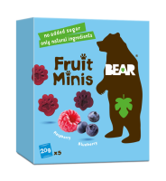 BEAR Fruit Minis malina a borůvka 5x20 g