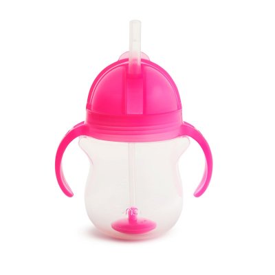 Munchkin Click Lock Tip & Sip hrnek s brčkem Pink 207 ml