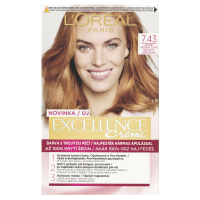 Loréal Paris Excellence Creme odstín 7.43 blond měděná zlatá barva na vlasy