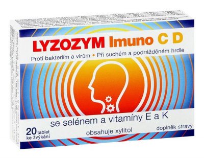 LYZOZYM Imuno C D se selénem a vitamíny E a K 20 žvýkacích tablet