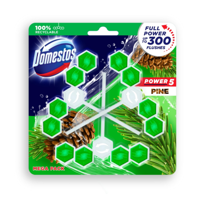 Domestos Power 5 Pine 3x55g