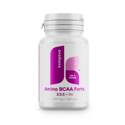 KOMPAVA Amino BCAA Forte 2:1:1 + B6 180 kapslí