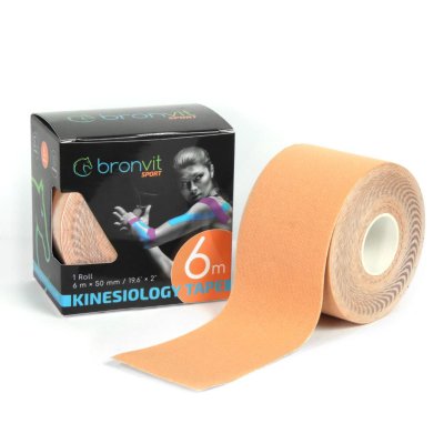 BronVit Sport Kinesio Tape classic 5 cm x 6 m tejpovací páska béžová