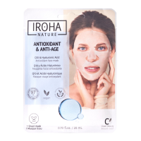 Iroha Anti-Wrinkles Tissue Face Mask látková maska proti vráskám s koenzymem Q10 a kyselinou hyaluronovou 23 ml