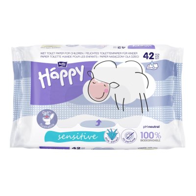 Bella Baby Happy vlhčený toaletní papír sensitive 42 ks