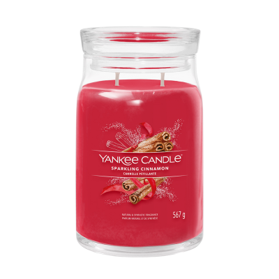 Yankee Candle Vonná svíčka Sparling Cinnamon sklo 2 knoty 567 g