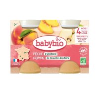 Babybio Broskev a jablko 2x130 g