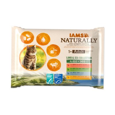 IAMS Naturally Masa v omáčce kapsičky multipack 4x85 g