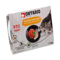 Ontario Kuřecí s hovězím a taurinem vanička 115 g