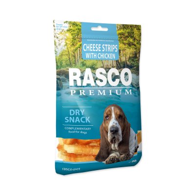 Rasco Premium proužky sýru obalené kuřecím masem 80 g