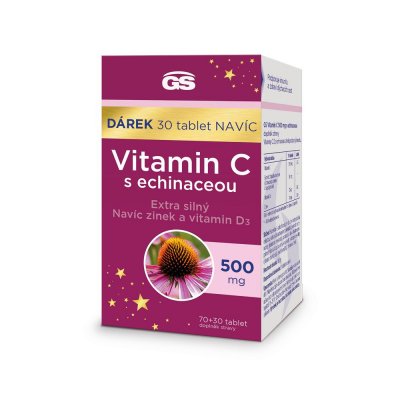 GS Vitamin C 500 s echinaceou 70+30 tablet dárkové balení 2023