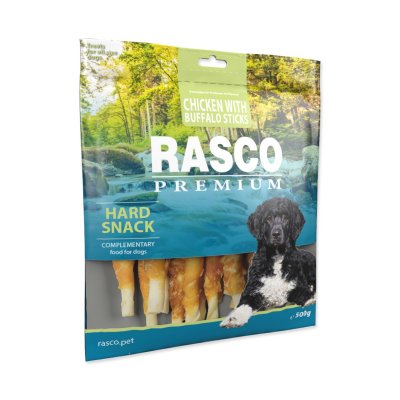 RASCO Premium tyčinky bůvolí obalené kuřecím masem 500 g