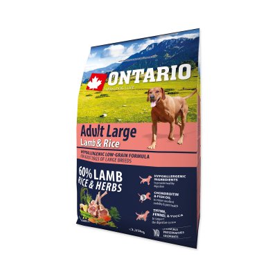 Ontario Adult Large Lamb&Rice granule 2,25 kg